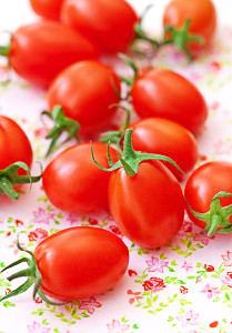 delicious red tomatoes on a table