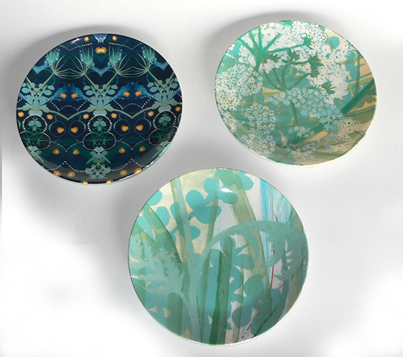 Blooming Bryony plates printed using an Epson SureColor SC-F printer and sublimated by SubliTec