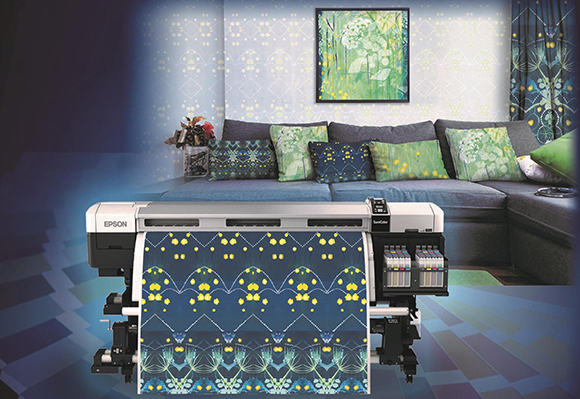 Digital home textiles produced by Epson SureColor inkjet printers at Hei...
